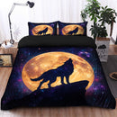 Moon Wolf Galaxy Bedding Set
