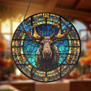 Moose Deer Stained Glass Suncatcher