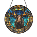 Moose Deer Stained Glass Suncatcher