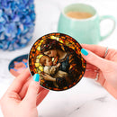 Mother And Son Stained Glass Decor Coaster - Gift Idea