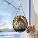 Madonna and Child Round Stained Glass Suncatcher