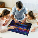 Mountain Sky Stained Glass Jigsaw Puzzle