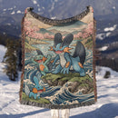 Mudkip Marshtomp Swampert Pokemon Woven Throw Blanket