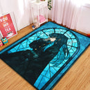 Muichiro Demon Slayer Stained Glass Rectangular Area Rug
