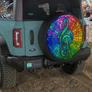 Music Stained Jeep Wheel Cover With Camera Hole
