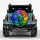Music Stained Jeep Wheel Cover With Camera Hole