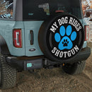 My Dog Rides Shotgun Blue Paw Car Spare Tire Cover