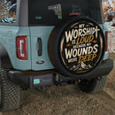 Faith Through the Wounds Car Spare Tire Cover With Camera Hole