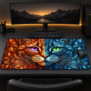 Mysterious Kitty Fire & Water Desk Mat