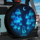 Mystic Girl in Mushroom Forest Car Spare Tire Cover
