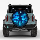 Mystic Girl in Mushroom Forest Car Spare Tire Cover