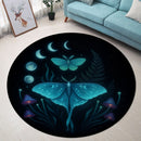 Mystic Luna Moth & Mushrooms Carpet Round Rug
