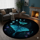 Mystic Luna Moth & Mushrooms Carpet Round Rug