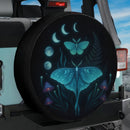 Mystic Luna Moth & Mushrooms Car Spare Tire Cover
