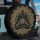 Mandala Meditating Bigfoot Yoga Jeep Car Spare Tire Cover