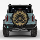 Mandala Meditating Bigfoot Yoga Jeep Car Spare Tire Cover