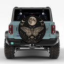 Mystic Moon Phase Moth Car Spare Tire Cover