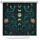 Mystic Serpent & Moon Phase Shower Curtain