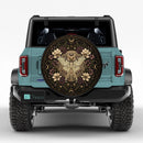 Mystical Luna Moth Embroidery Butterfly Jeep Wheel Cover With Camera Hole