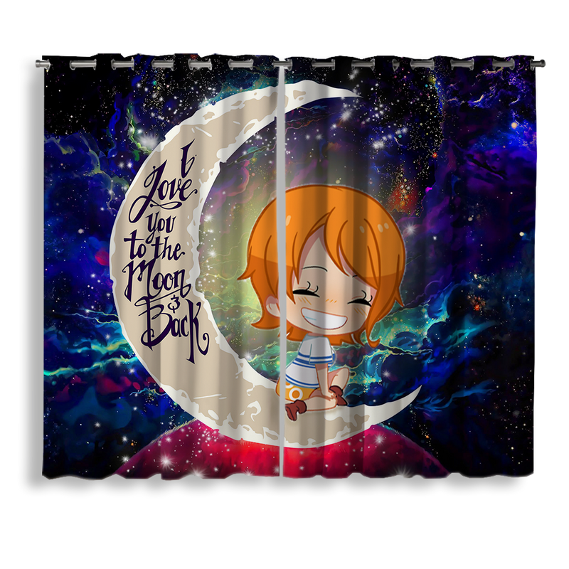 Nami One Piece Love You To The Moon Galaxy Window Curtain