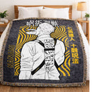 Nanami Jujutsu Kaisen Japanese Typography Woven Throw Blanket