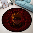 Naruto Break Wall Round Rug