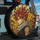 Natsu Fairy Tail Anime Stained Glass Jeep Car Spare Tire Cover