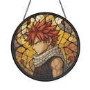 Natsu Dragneel Fairy Tail Anime Stained Glass Suncatcher