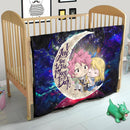 Natsu Fairy Tail Anime Love You To The Moon Galaxy Quilt Blanket Nearkii