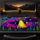 Neon UFO Gamer Desk Mat