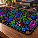 Neon Underwater Paradise Desk Mat