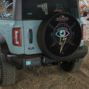 Neon Eye With UFO And Lightning Bolt Jeep Car Spare Tire Cover
