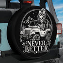 Never Better Girly Skull Car Spare Tire Cover