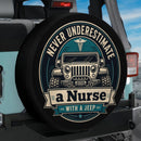 Never Underestimate A Nurse With A Jeep Car Spare Tire Cover