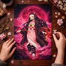Nezuko Demon Slayer Moon Jigsaw Puzzle