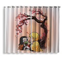 Nezuko Zenitsu Demon Slayer Cherry Blossom Japan Style Anime Window Curtain