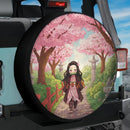 Nezuko Cherry Blossom Demon Slayer Car Spare Tire Cover