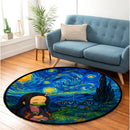 Nezuko Chill Starry Night Carpet Round Rug