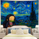 Nezuko Chill Starry Night Tapestry