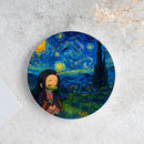 Nezuko Chill Starry Night Wood Decor Coaster - Gift Idea