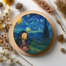 Nezuko Chill Starry Night Wood Decor Coaster - Gift Idea
