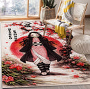 Nezuko Cherry Blossom Rectangular Area Rug