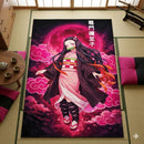 Nezuko Demon Slayer Cherry Blossom Rectangular Area Rug