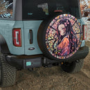 Nezuko Stained Glass Demond Slayer Anime Jeep Car Spare Tire Cover