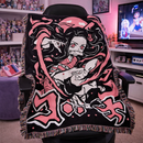 Nezuko Pink Demon Slayer Woven Throw Blanket