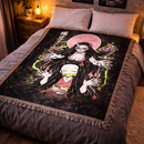 Nezuko Kamado From The Anime Demon Slayer Woven Throw Blanket
