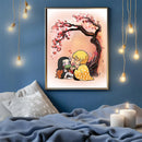 Nezuko Zenitsu Demon Slayer Cherry Blossom- Living Room - Canvas Wall Art - Print - Wall Decor