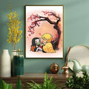Nezuko Zenitsu Demon Slayer Cherry Blossom- Living Room - Canvas Wall Art - Print - Wall Decor