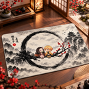 Nezuko x Zenitsu Demon Slayer Japan Ink Style Rectangular Area Rug