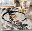 Nezuko x Zenitsu Demon Slayer Japan Ink Style Rectangular Area Rug